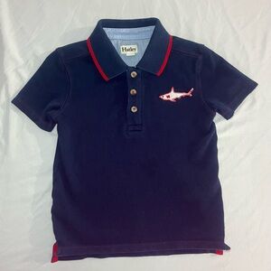 Hatley Toddler Polo Shirt | Navy Shark | Size 3T